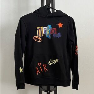 Nike Multicolor Graphic Black Hoodie